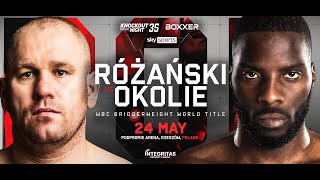 LAWRENCE OKOLIE vs LUKASZ ROZANSKI WBC Bridgerweight title fight set for MAY 24th [upl. by Wardle805]