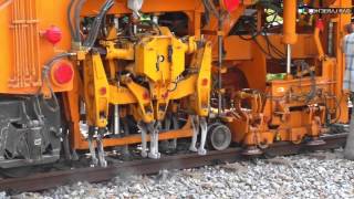 Indian Railways Plasser Tamper and Stabiliser Machines at Work [upl. by Enylhsa407]