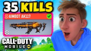 I STOLE YOUTUBERS AIMBOT AK117 i got 35 kills COD MOBILE [upl. by Thirzi]