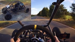 Homemade cbr 954 fireblade Go Kart highspeed driving POV [upl. by Haliehs]