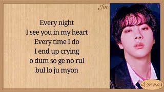 JIN Yours JIRISAN OST Part 4 Easy Lyrics [upl. by Rochkind]