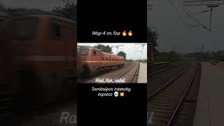 Sambalpur intercity express 😈 skipping lingaraj station road with fire [upl. by Uzia]