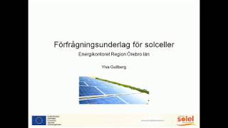 Förfrågningsunderlag för solceller [upl. by Paolina]