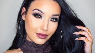 Taupe Smoke amp Mauve Brown Lips Makeup Tutorial [upl. by Ennoved951]