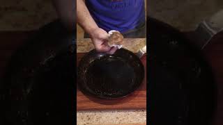 How to Clean a Carbon Steel or Cast Iron Pan With Salt [upl. by Enert489]