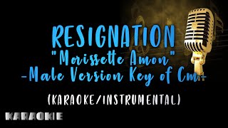 Morissette Amon  Resignation Male Version Key of Cm [upl. by Ayekehs]