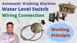 Automatic Washing Machine Water Level Switch  Wiring Connection  Working Principle  UrduHindi [upl. by Atiuqad]