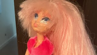 Ooak doll repaint mini drag queen giving rain doll repaint My first doll repaint ever ooak [upl. by Latashia]