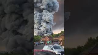 Huge explosions heard massive fire breaks out at an industrial estate in LinwoodPaisley Scotland [upl. by Nahum]