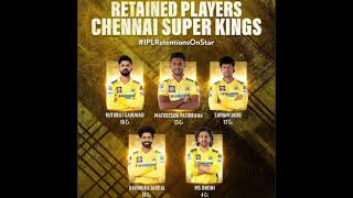 CSK RETENTION PLAYERS FOR IPL 2025  ipl retentions msdhoni [upl. by Asehr522]