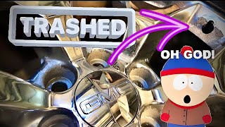 Peeling ChromeWheel Refinishing Budget Style with Harbor Freight Grinders❗️ [upl. by Asfah]