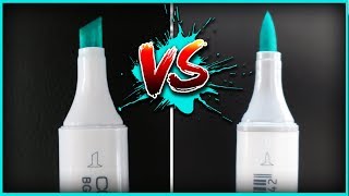 Chisel Tip VS Brush Tip  Copic Marker Art Challenge drawing with all my copics [upl. by Atteynad]