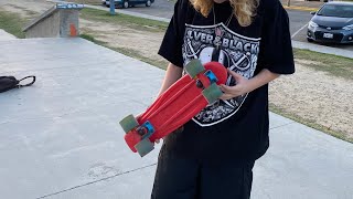 penny board at skatepark [upl. by Limaa]