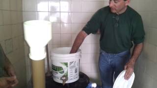 Explaining a 500 liter local biodigester we built in a favela in Brazil in English and Portugese [upl. by Ymmit]