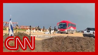 CNN video shows Palestinian detainees blindfolded and barefoot near Gaza border [upl. by Nevil751]