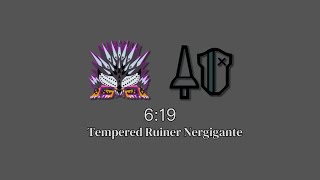 MHW Iceborne  Tempered Ruiner Nergigante  Lance  619 [upl. by Lokcin]