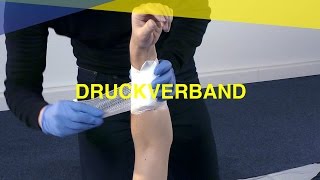 Druckverband  MAUS Erste Hilfe Kurs  Video Tutorial [upl. by Ayihsa]