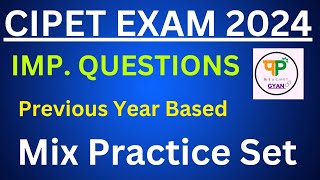 Most important questions for Cipet entrance exam 2024 [upl. by Ahselrak]