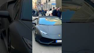 Black Lambo in Montenapoleone street 📸 luxuryphotographer luxurycarlife millionaire lifestyle [upl. by Ayian]