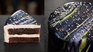 Milky way Galaxy Mirror Cake 天の川ギャラクシーケーキ [upl. by Jacquet]