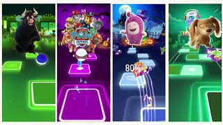 Ferdinand 🆚️ Paw Patrol allteam 🆚️ Oddbods🆚️ Paw Patrol Liberty 🎶 Tiles hop game EDM rush who is win [upl. by Wilmer]