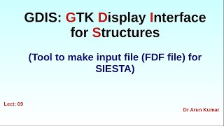 GDIS Tool to make fdf file for SIESTA [upl. by Anerbes29]