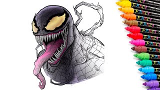 Black SpiderMan Coloring Pages  Marvel X Sony Venom Coloring Book NCS [upl. by Harley]