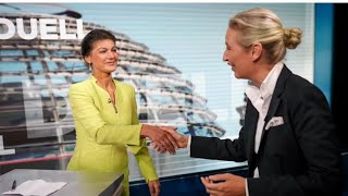 Weidel vs Wagenknecht💥Dr Alice Weidel dominiert TV Duell💙 [upl. by Kenison]