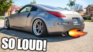 THE BEST SOUNDING 350Z EXHAUST INSTALL LOUD [upl. by Moth23]