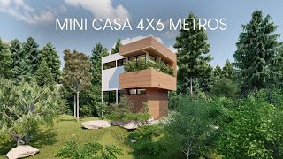 Hermosa MINI CASA de 4x6 metros te ENAMORARAS [upl. by Erusaert]