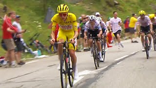 TOUR DE FRANCE 2024  Limage du Tour  Pogacar attaque Vingegaard et Evenepoel abdiquent [upl. by Charlotta649]