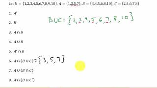 Sets Union Intersection Complement [upl. by Spragens]