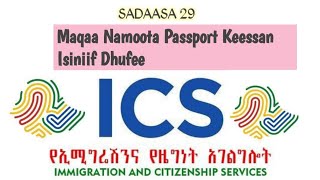 Maqaa Namoota Warra Passportin baheefii Sadaasa 29 ethiopian immigration Service [upl. by Monson154]