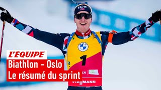 Biathlon 2023  Le résumé du sprint masculin à Oslo [upl. by Reiche]