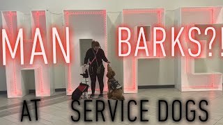 MAN BARKS at service dogs [upl. by Launce]