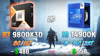 Ryzen 7 9800X3D vs Core i9 14900K  Test in 10 Games [upl. by Ferwerda859]