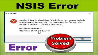 NSIS Error Installer integrity check has failed [upl. by Had]