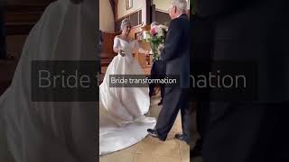 Bride transformation subscribe wedding shortsfeed shorts bride weddingdress love goviral [upl. by Vaenfila]