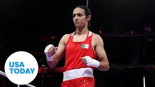 Olympic Committee refutes claim Algerian boxer Imane Khelif failed gender testing  USA TODAY [upl. by Aizan]