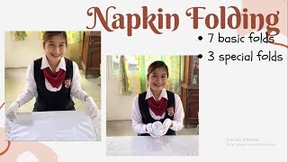 Napkin Folding  Food and Beverages Services [upl. by Fahy]