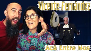 Vicente Fernández  Acá Entre Nos REACTION with my wife [upl. by Eppesiug]