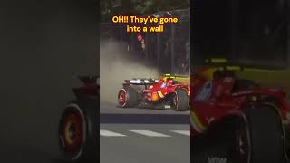 Sergio Perez CRASHES in Baku f1 f1news f1newstoday carlossainz sergioperez redbullracing [upl. by Mauve]