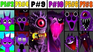 Phase 1 VS Phase 2 VS Phase 3 VS Phase 4 VS Phases 610 in Incredibox Sprunki versions  BLACK MOD [upl. by Agemo897]