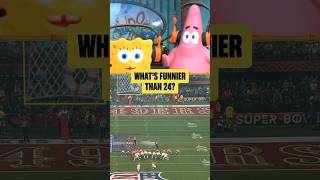 spongebob and patricks thoughts on super bowl LVIII 🤭 shorts [upl. by Auqined]