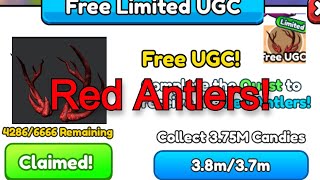 NEW FREE UGC RED ANTLERS ITEM Roblox Arm Wrestle Simulator [upl. by Zelig]