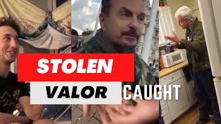 Stolen Valor compilation Fake Marine Panhandler  including UK Walter Mitty [upl. by Negaet87]