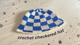 how to crochet a checkered hat [upl. by Llennoc]