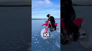 Ice Riding on Saw Blades😱❄️️cboystv via IG [upl. by Hashum]