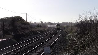 Irish Rail 201 loco 233  enterprise set 9004 passes Gormanston [upl. by Kaule]