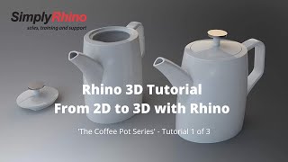 Simply Rhino  Rhino3d Tutorial  From 2D to 3D with Rhino  1 of 3 [upl. by Mccully]